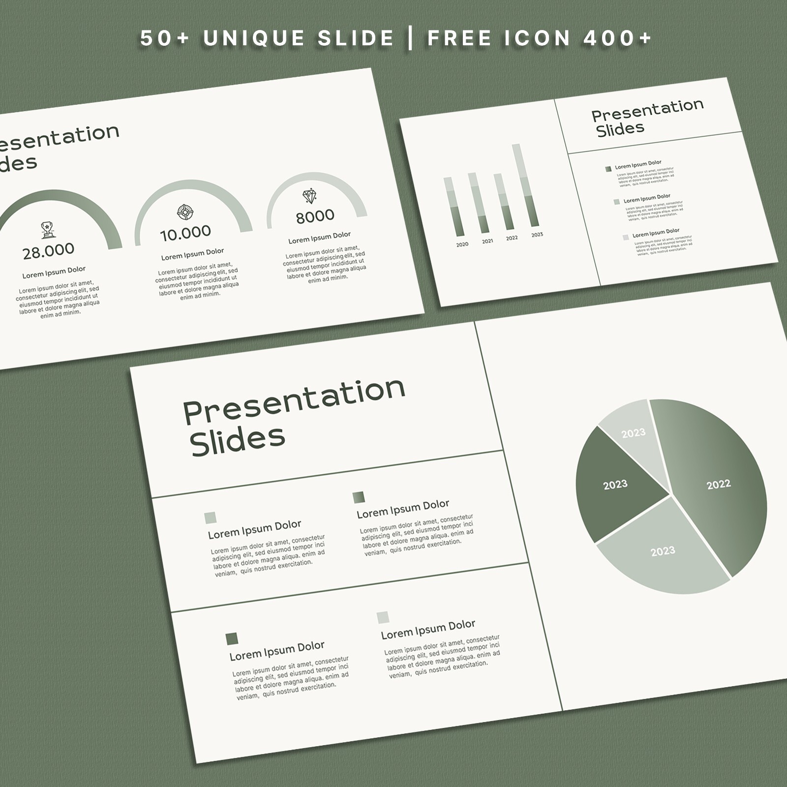 Minimalist Green Plant PowerPoint Template – Elegant Business Presentation