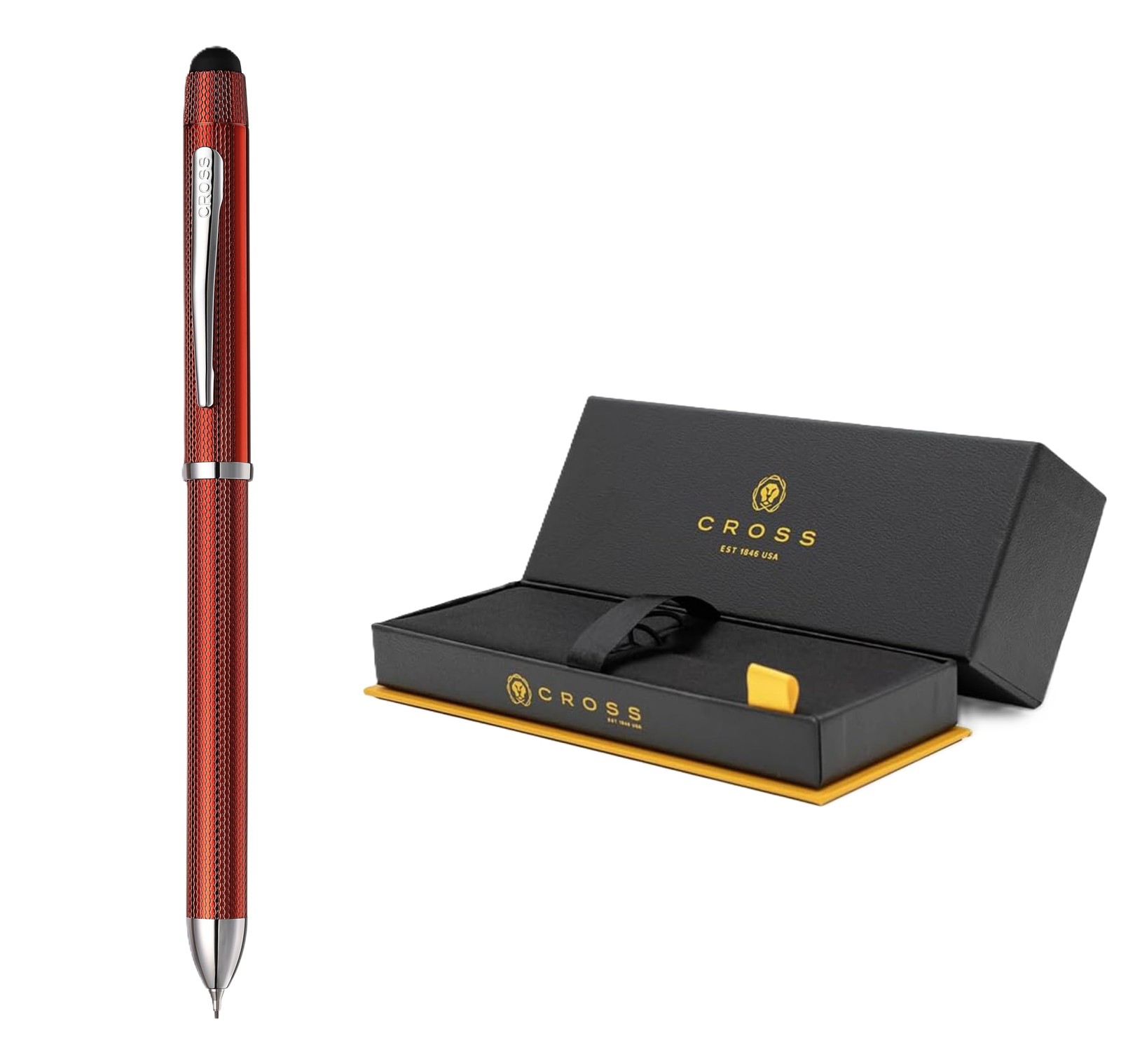 Cross Tech3 Sophisticated Brushed Red Diamond Pattern Finish Barrel 0.5Mm