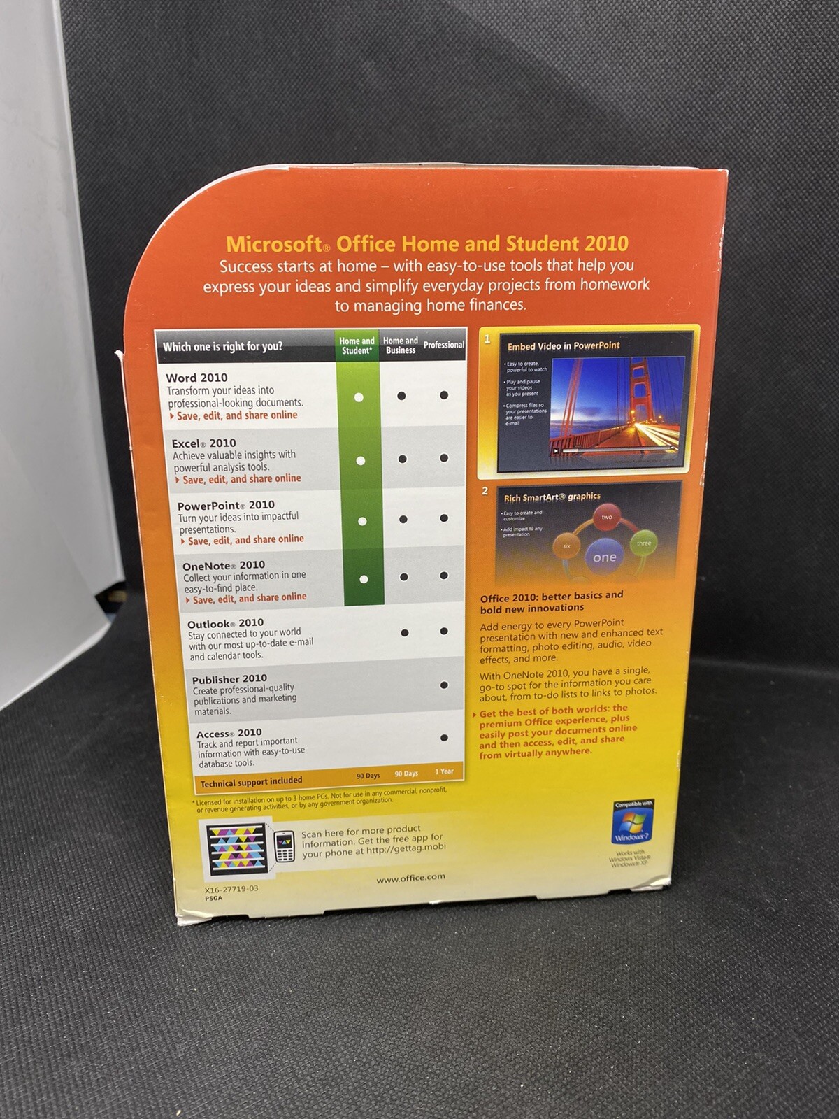 Microsoft Office Home and Student 2010 Software for Windows (79G-02144)