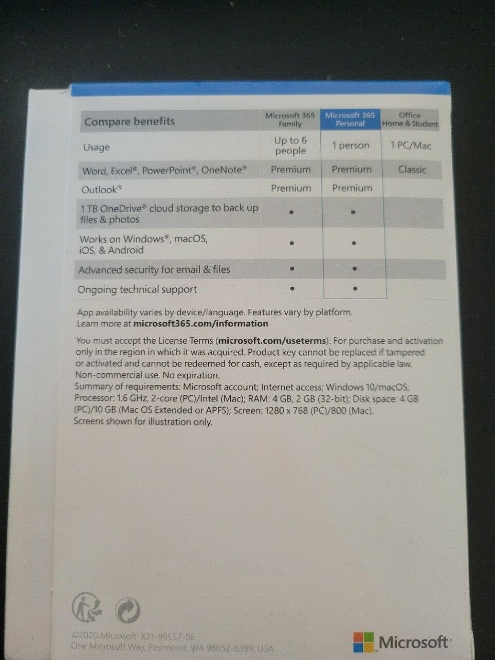 Microsoft Office 365 Personal 1 Year Subscription For 1 User QQ2-01024