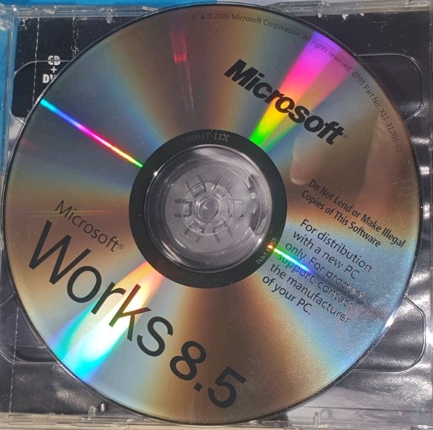 Microsoft Works 8.5 Original Installation CD Software, PN: C11-31206-02, Serial✓