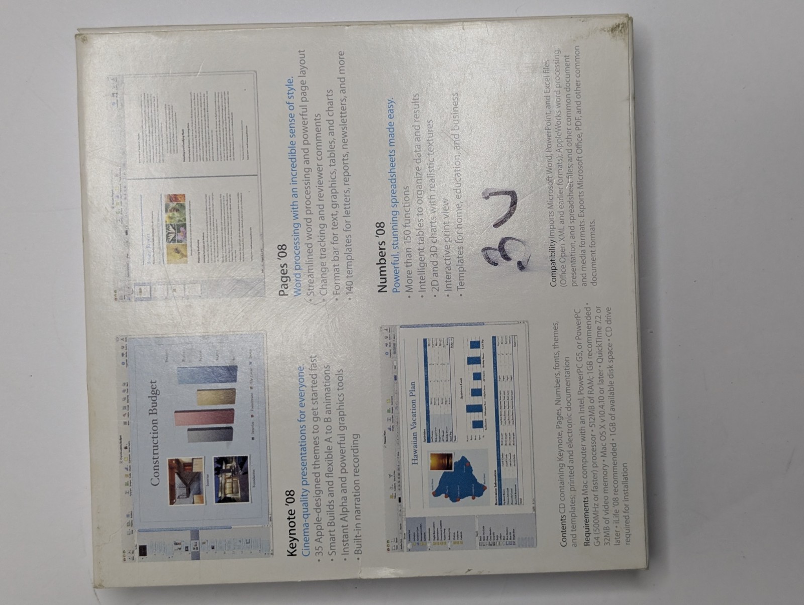 Apple iWork 08 Family Pack for Mac with key