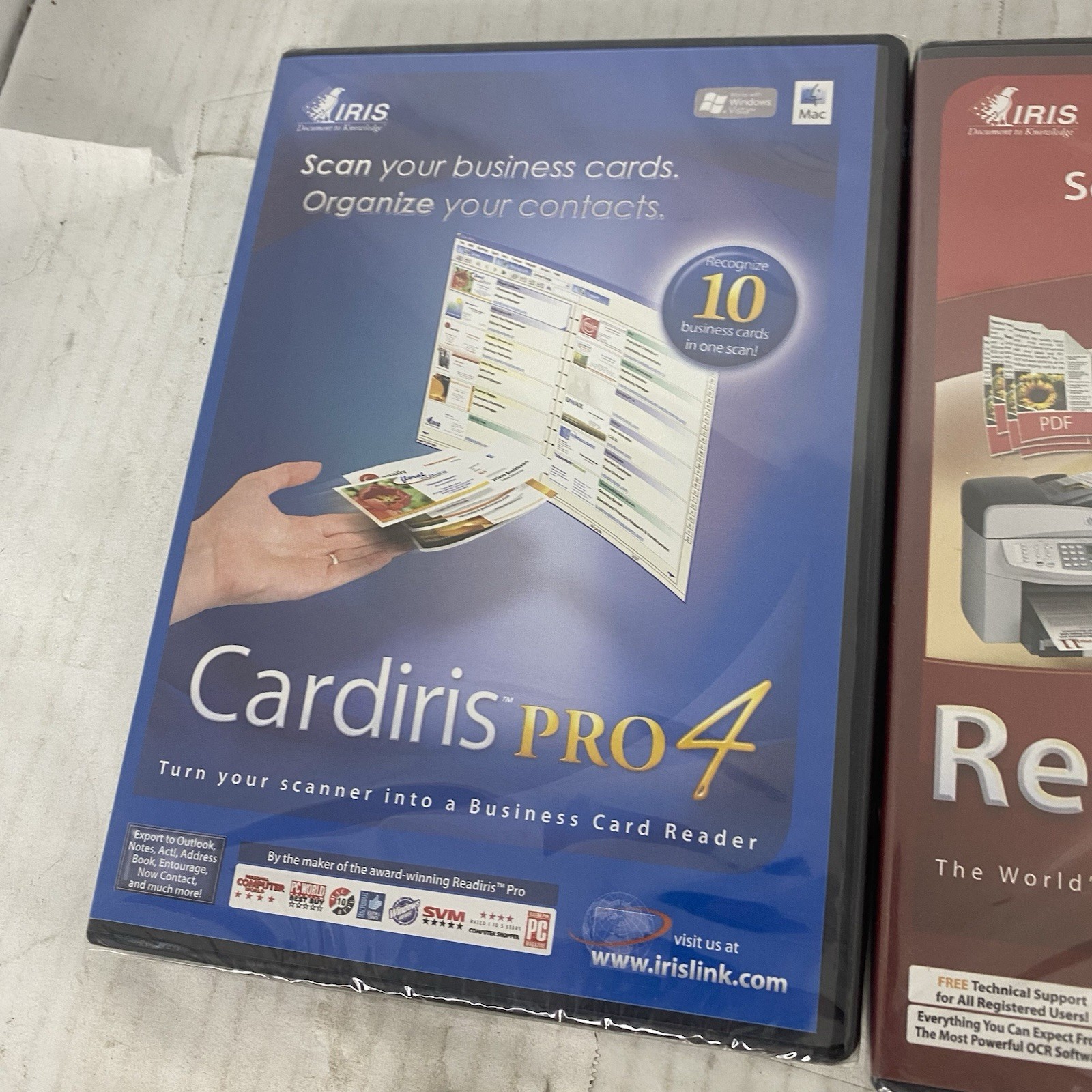 Iris Scan Convert Share Readiris Pro 11 & Iris Cardiris Pro 4 Brand New Sealed