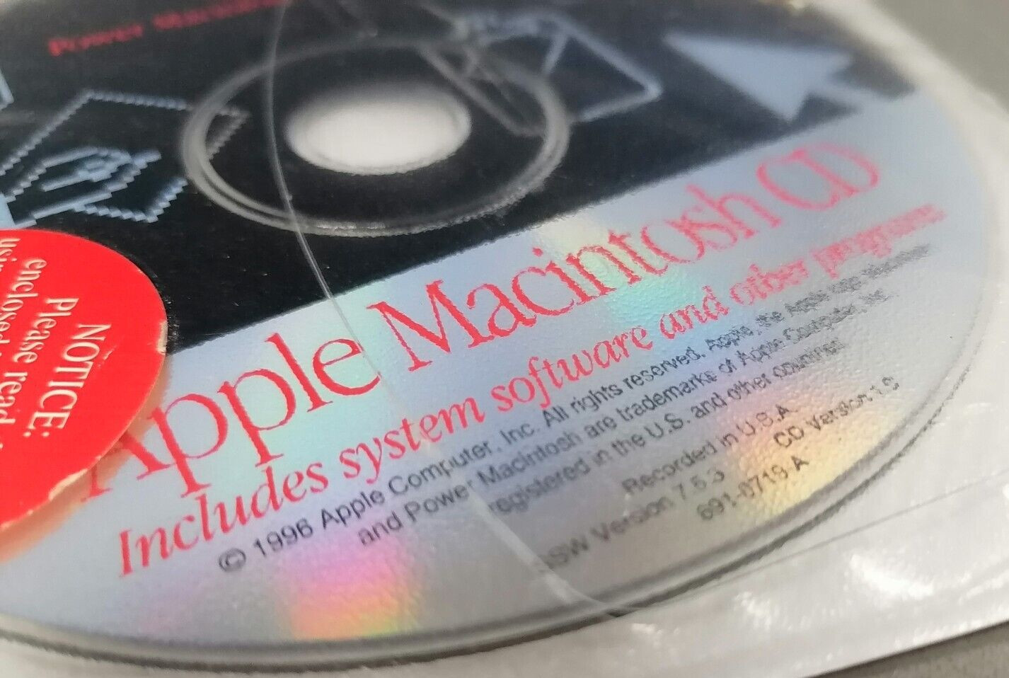 Vintage 1996 Apple Power Macintosh 5400 Version 1.0 Software Install CD