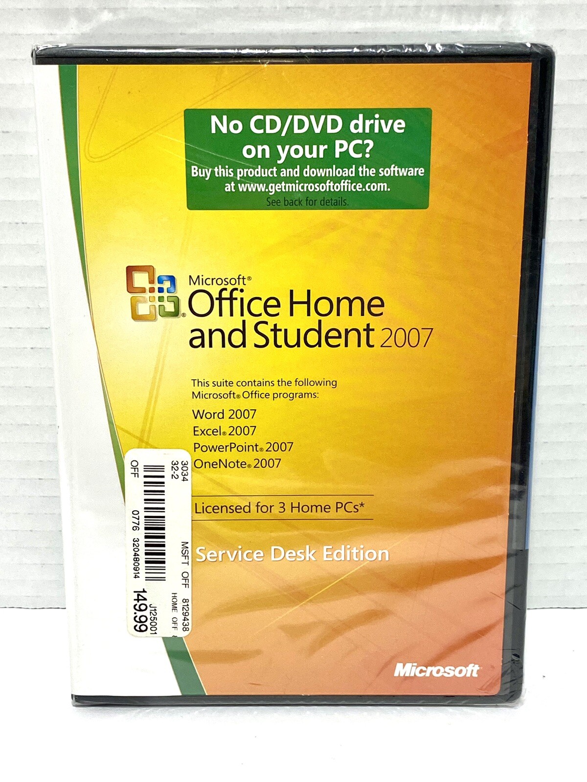 Microsoft Office Home And Student 2007- Service Desk Edition NEW SEALED! 3 PC’s!
