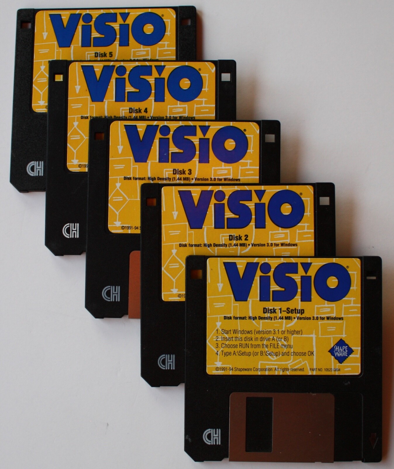 Visio Version 3.0 – Software 3.5” Floppy Disks For Windows