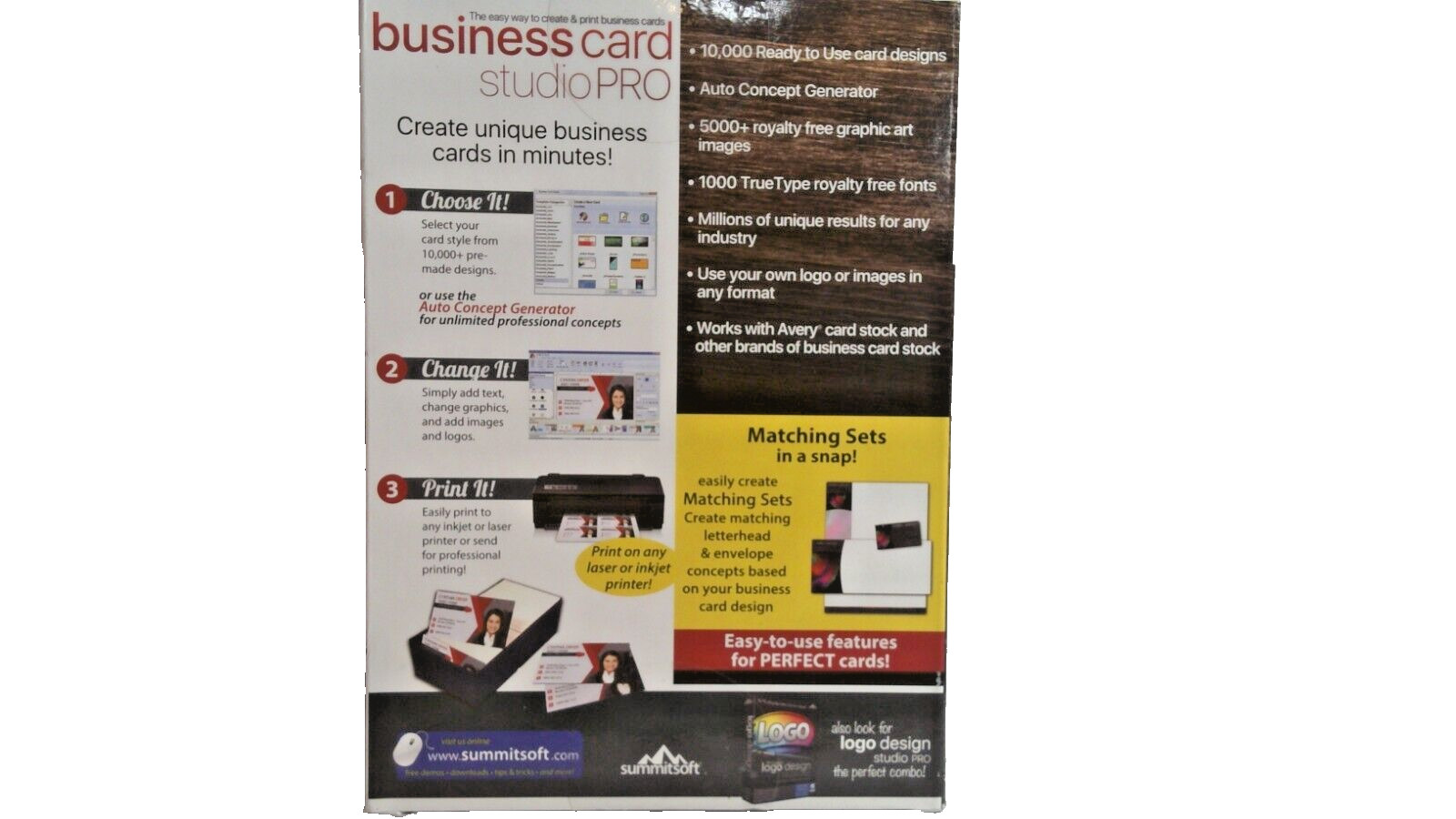 Summitsoft Business Card Studio Pro Disc & Download
