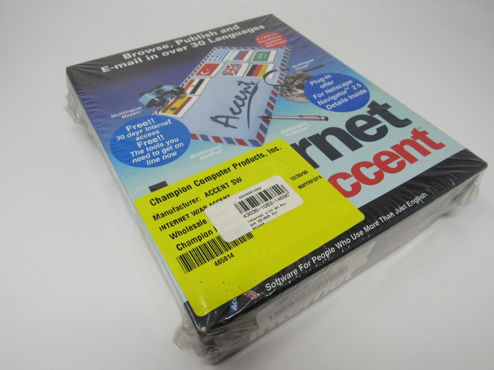 Champion Computer Products Inc Internet With An Accent 59H9962 Vintage