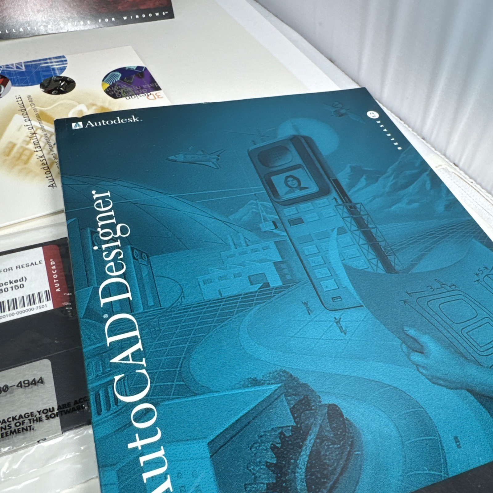 AutoCAD 13 Upgrade Autodesk Autocad Designer Autovision Floppy Disc Guide CD Lot
