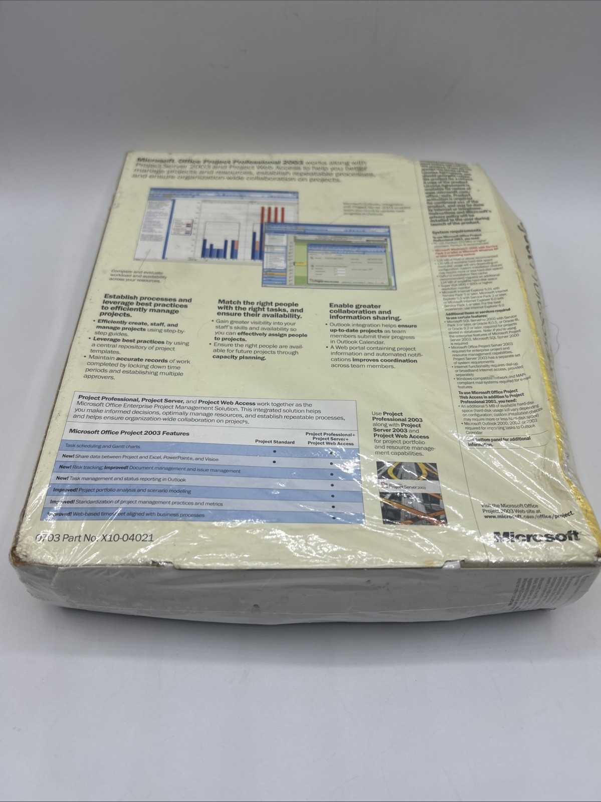 Microsoft Office Project Professional 2003 SKU H30-00979 SEALED NEW