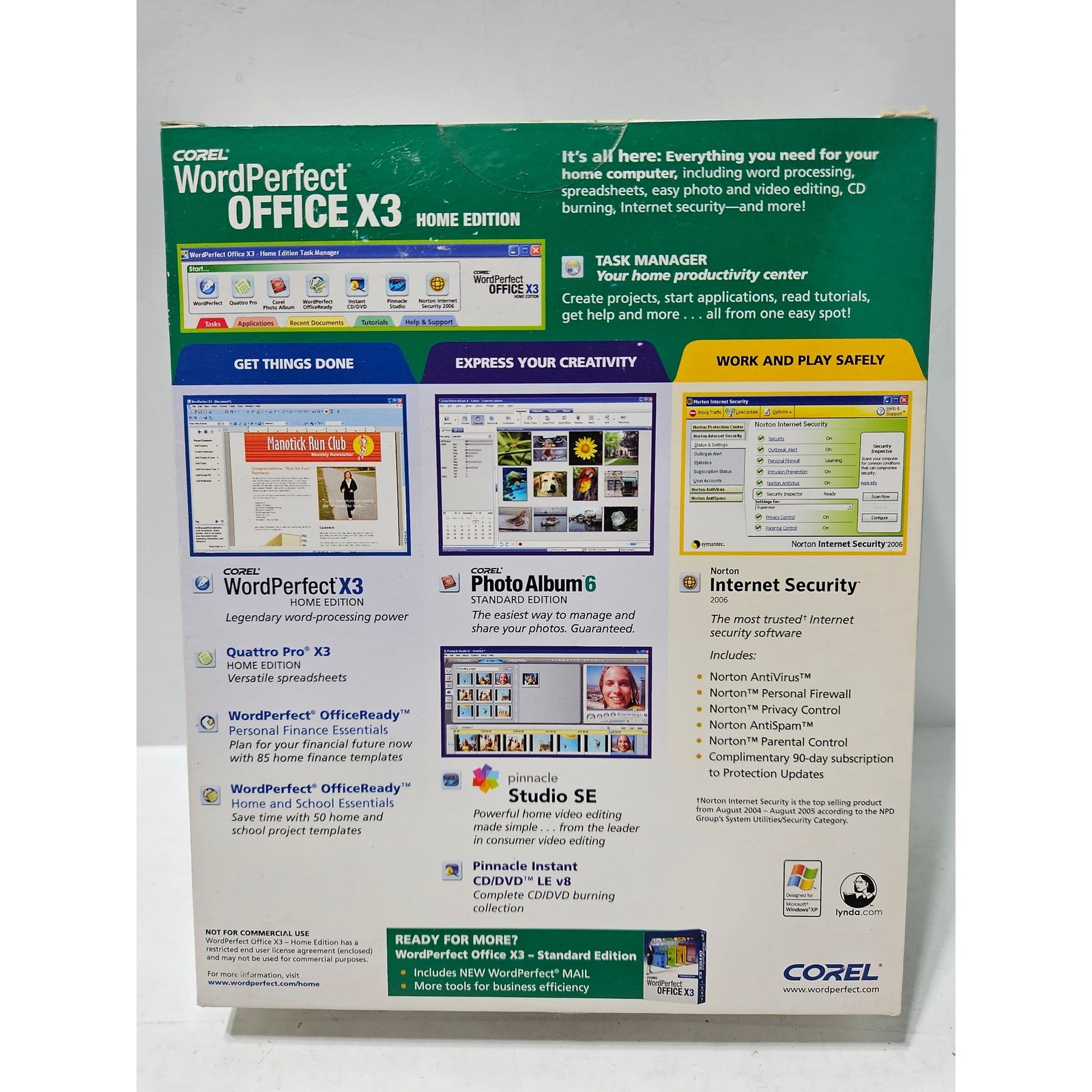 Corel WordPerfect Office X3 Home Edition Software Suite Windows XP 2000 New