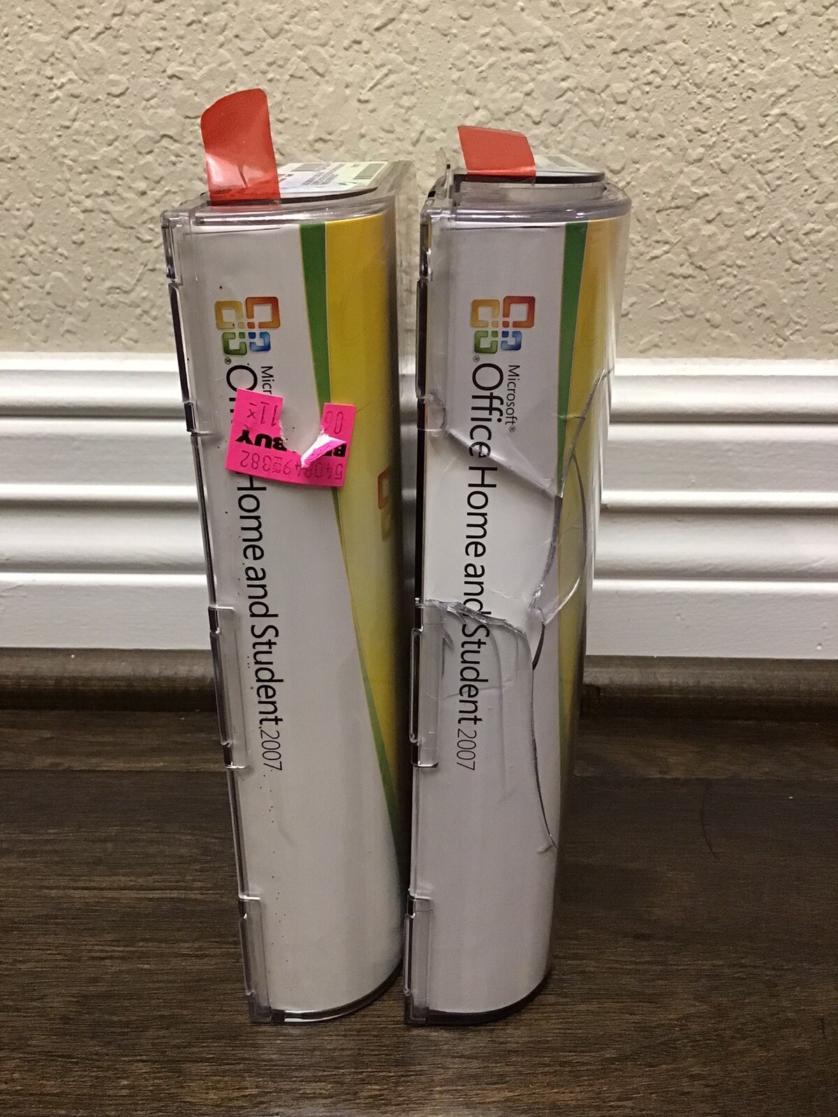 Microsoft MS Office 2007 Home Student Genuine Disc & Product Key w/ Case (2) Lot
