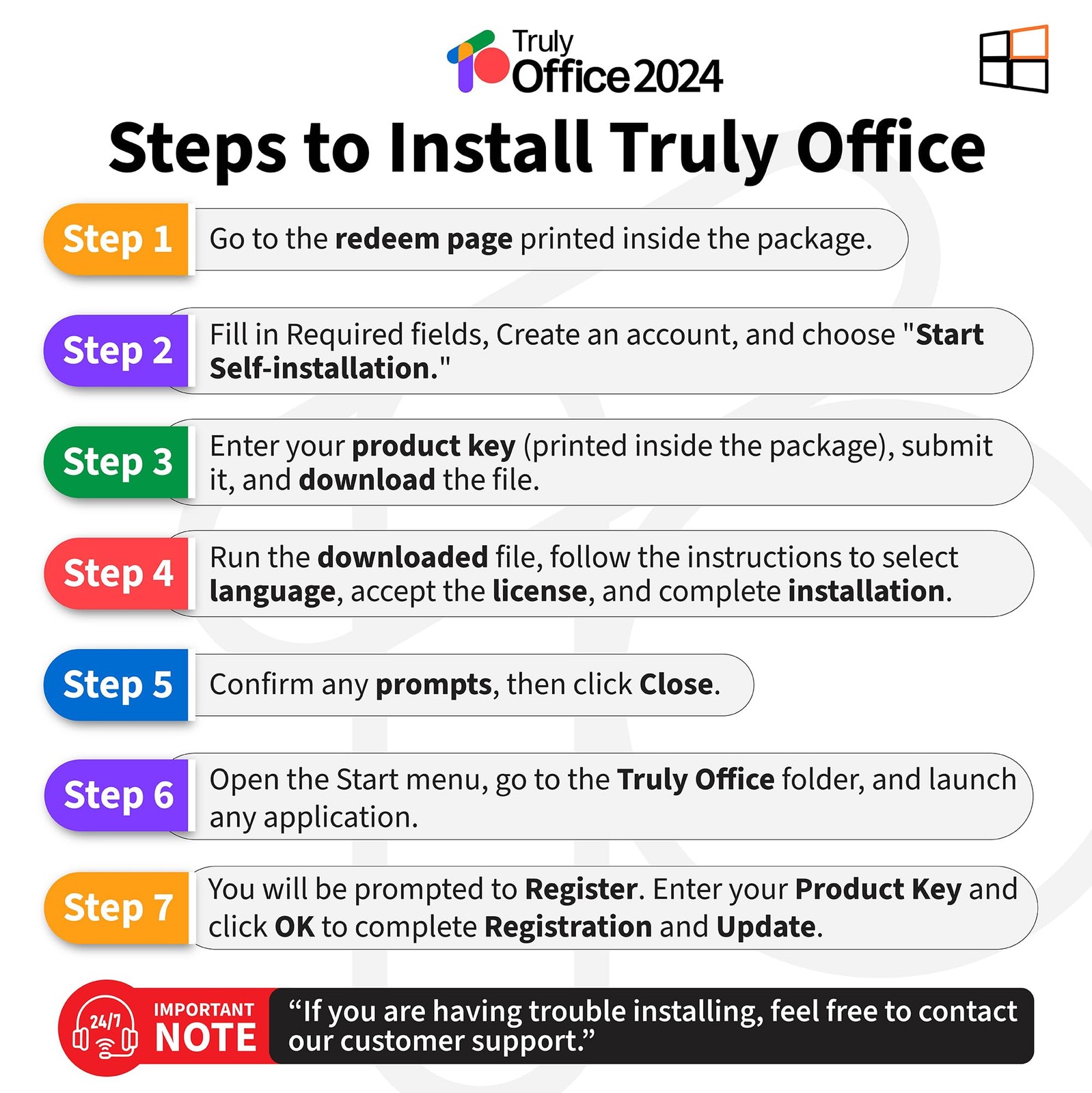 TrulyOffice 2024 Family License for Windows | 4 in 1 All Access TrulyOffice S…