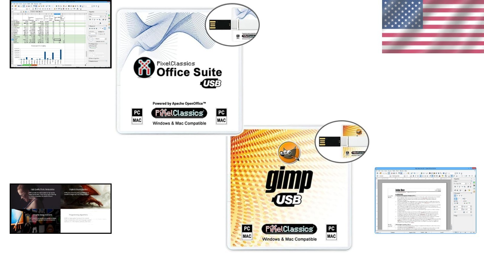 Versatile Office Suite 2026 + GIMP – Instant Download on USB, Lifetime License