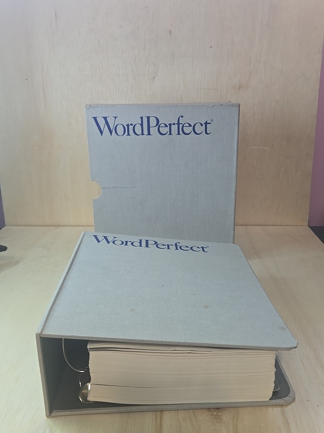 WordPerfect for DOS 5.1 Manual 3-Ring Binder 1990 Box Slip Case IBM PC