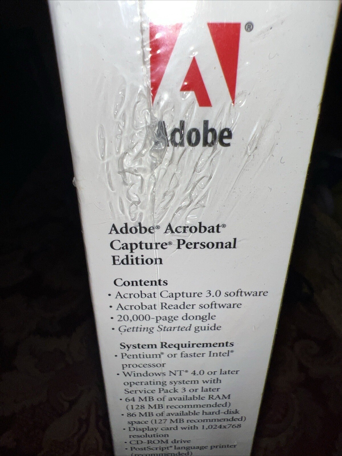 ADOBE ACROBAT CAPTURE 3.0Personal Edition Factory Sealed