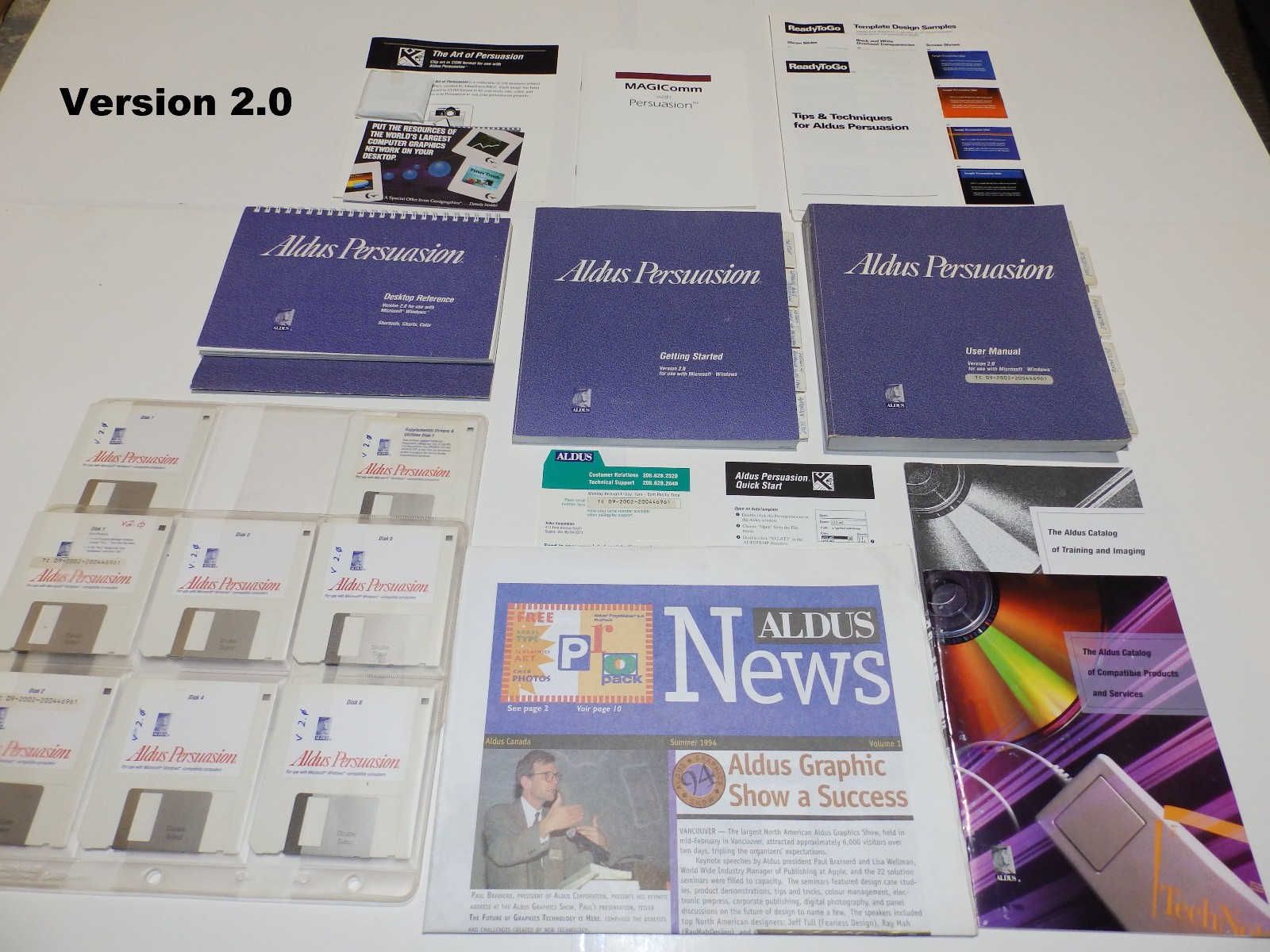 Vintage Software – Aldus Persuasion for Windows, versions 2.0, 2.1, and 3.0