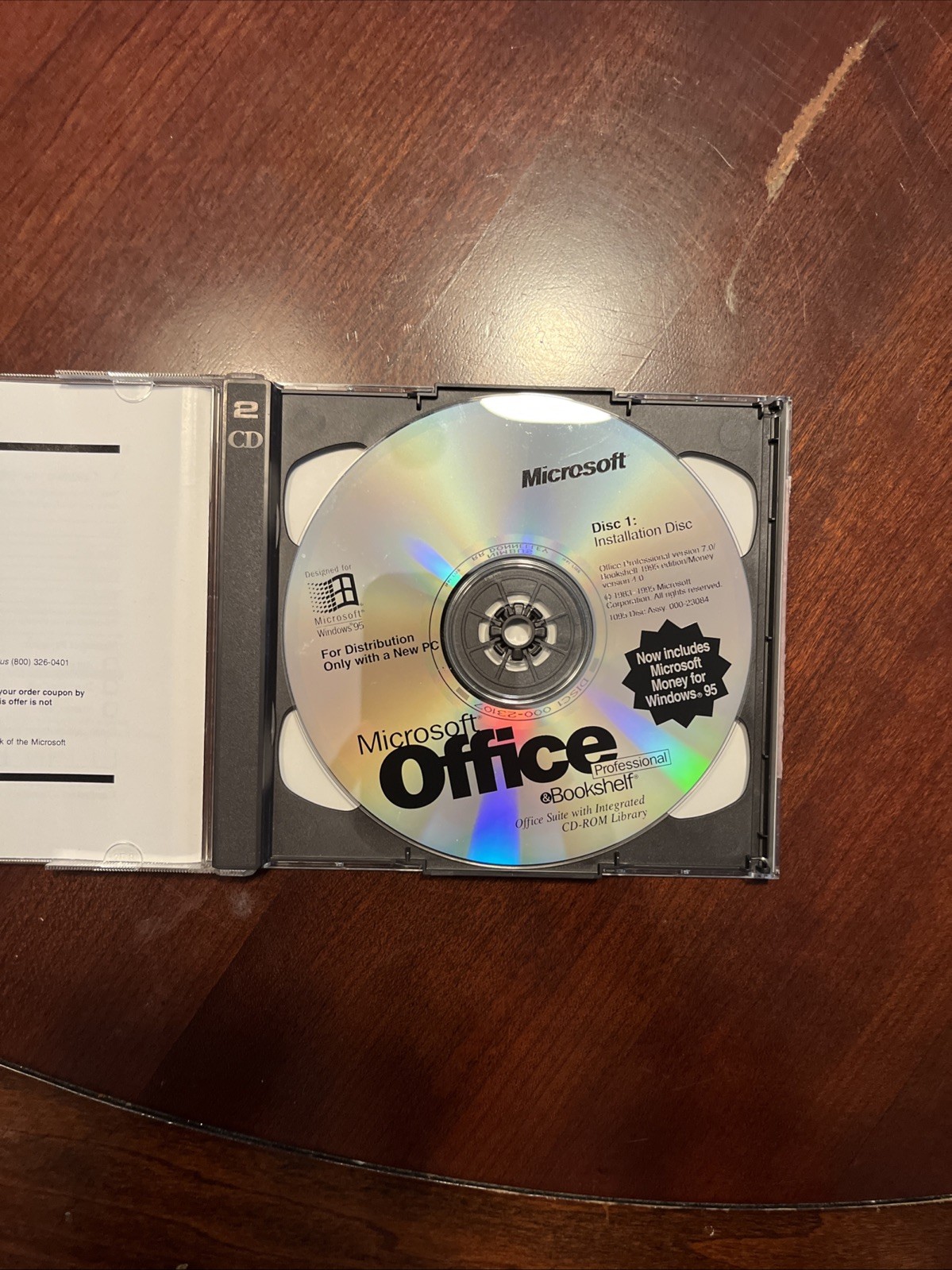 Microsoft Office Professional & Bookshelf Windows 95 2-Disc CD-ROM Retro PC