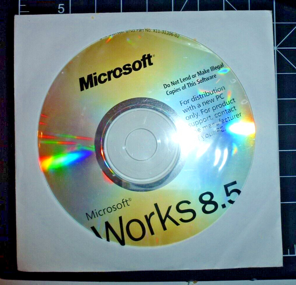 Microsoft Works 8.5 Installation CD 8.5 Gateway