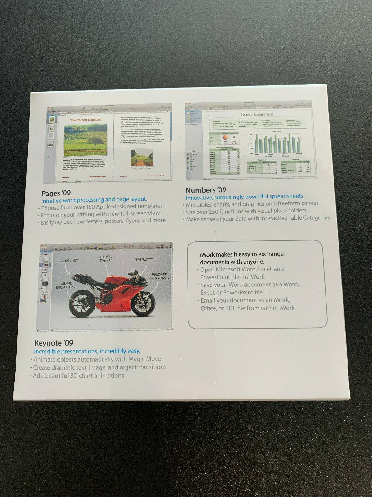 Apple iWork ’09 Retail V9.0.3 – Full Version for Mac MB942Z/A – New & Sealed