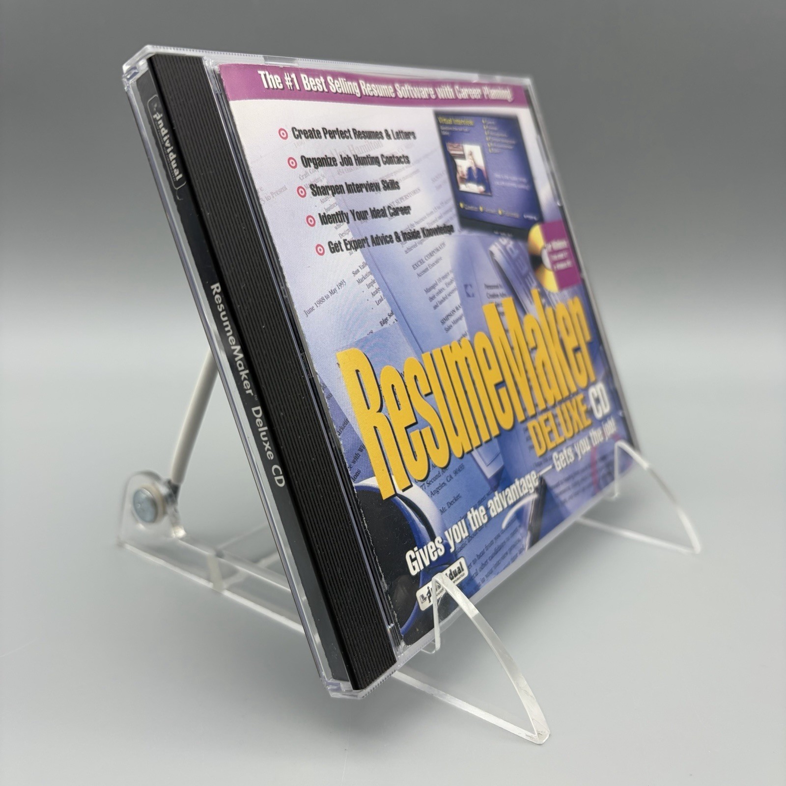 Vintage 1995 Resume Maker Deluxe CD Software Windows 3.1 & 95 Individual