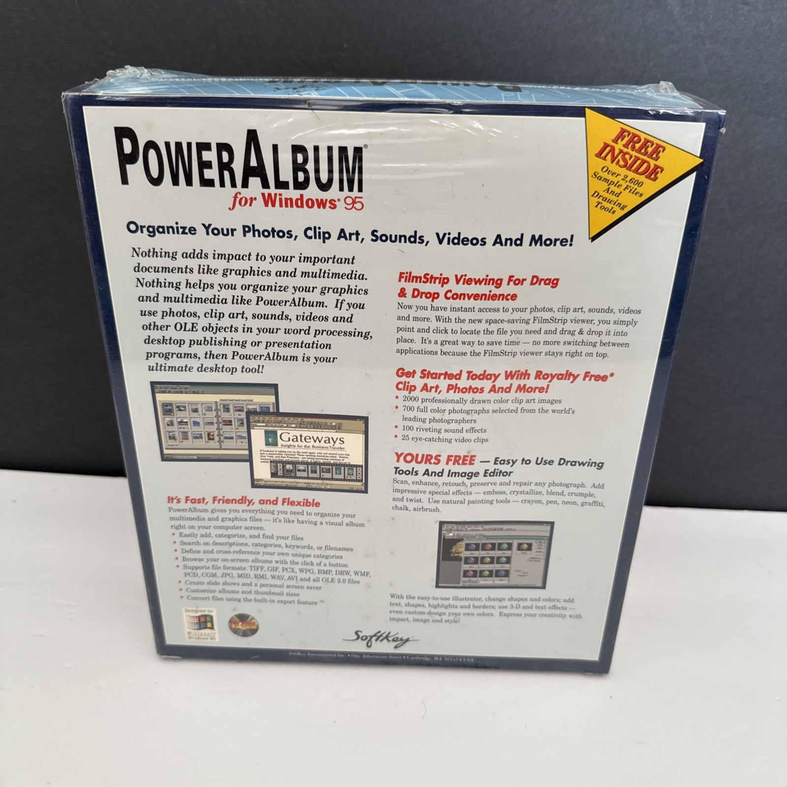 VTG. New & Sealed Windows 95 Power Album Big Box PC Software Softkey