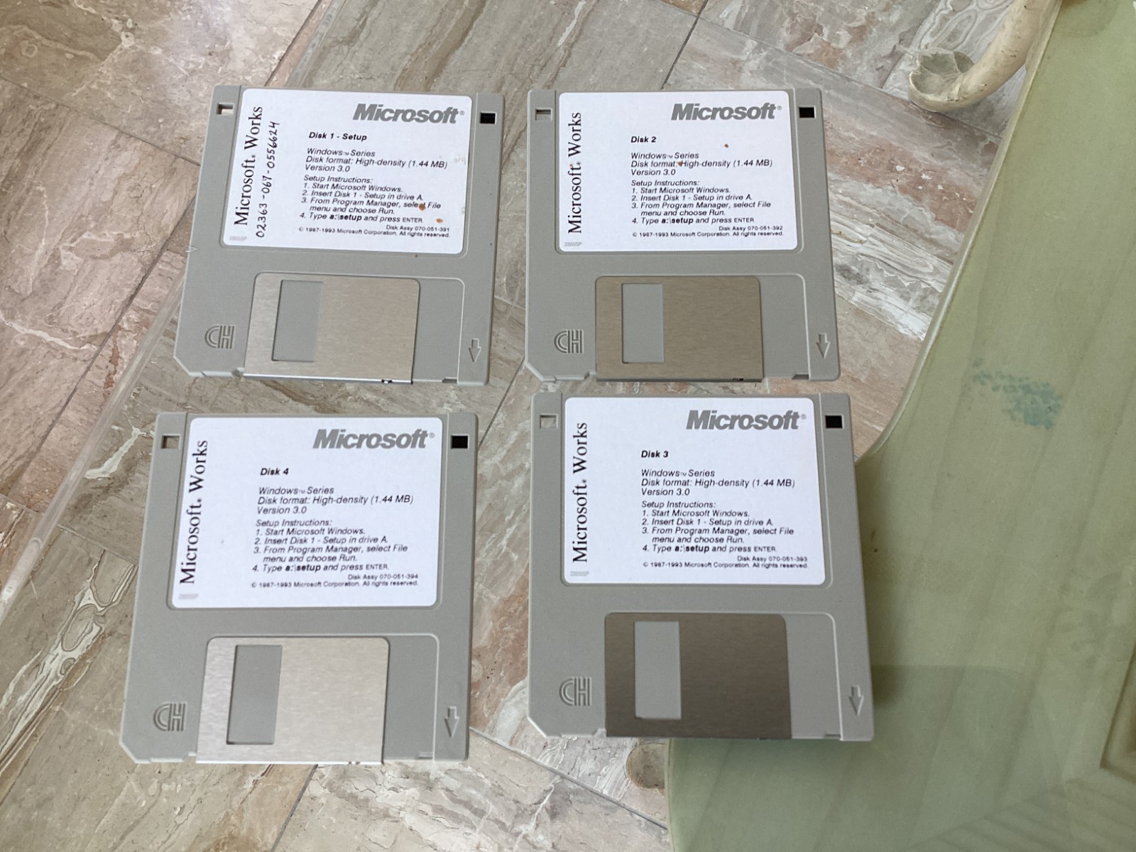 Vintage Microsoft Works 3.0 for Windows on 3.5 Floppy Disks & Manual