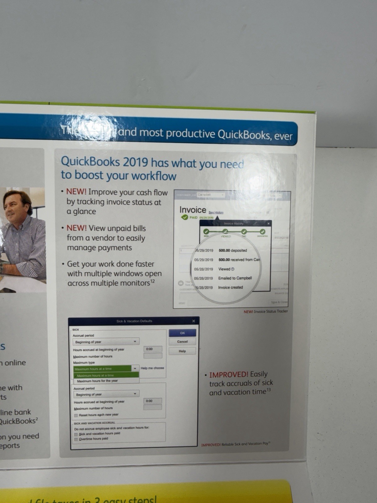 INTUIT QUICKBOOKS DESKTOP PRO 2019 W/PAYROLL ENHANCED FACTORY SEALED