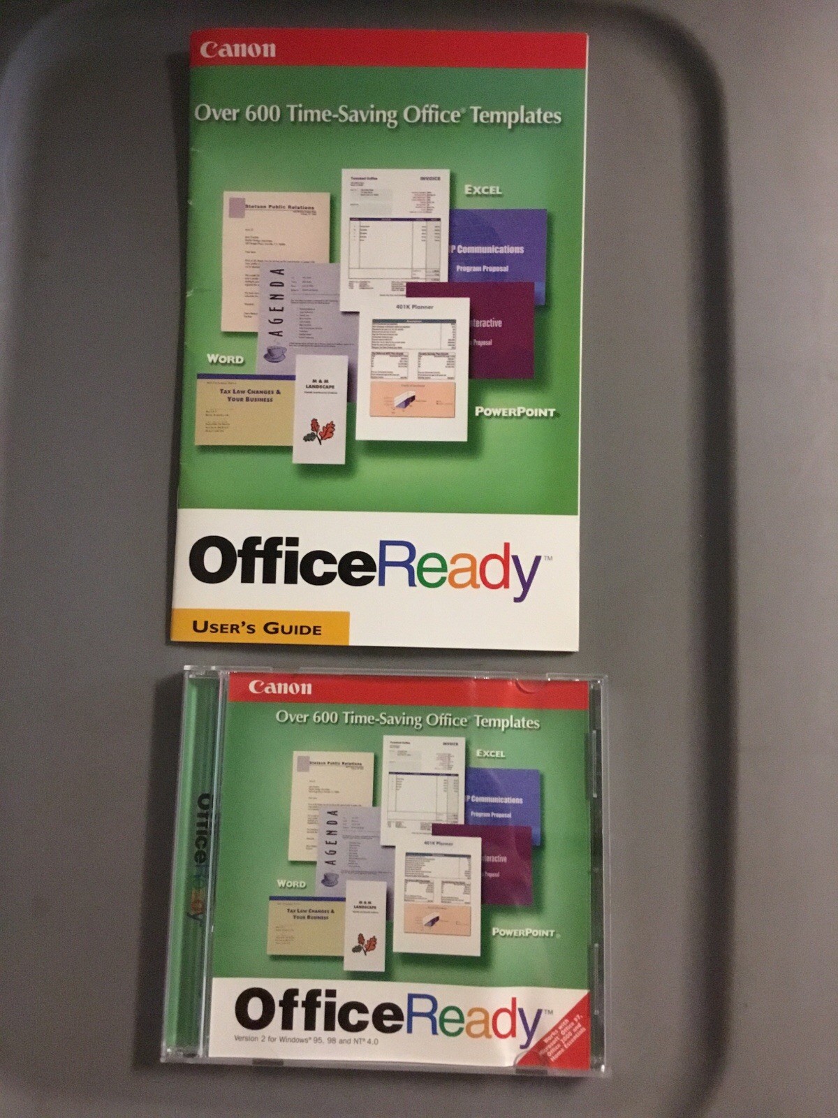 Canon Office Ready Version 2 for Windows 95, 98 & NT 4.0 CD & User’s Guide