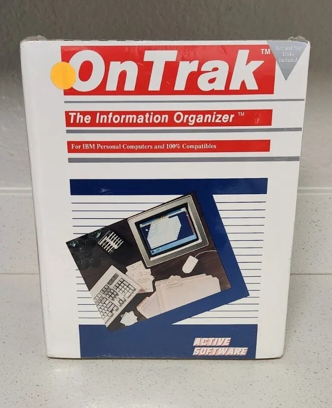 Ontrak Information Organizer Active Software IBM PC Vintage Rare New Sealed
