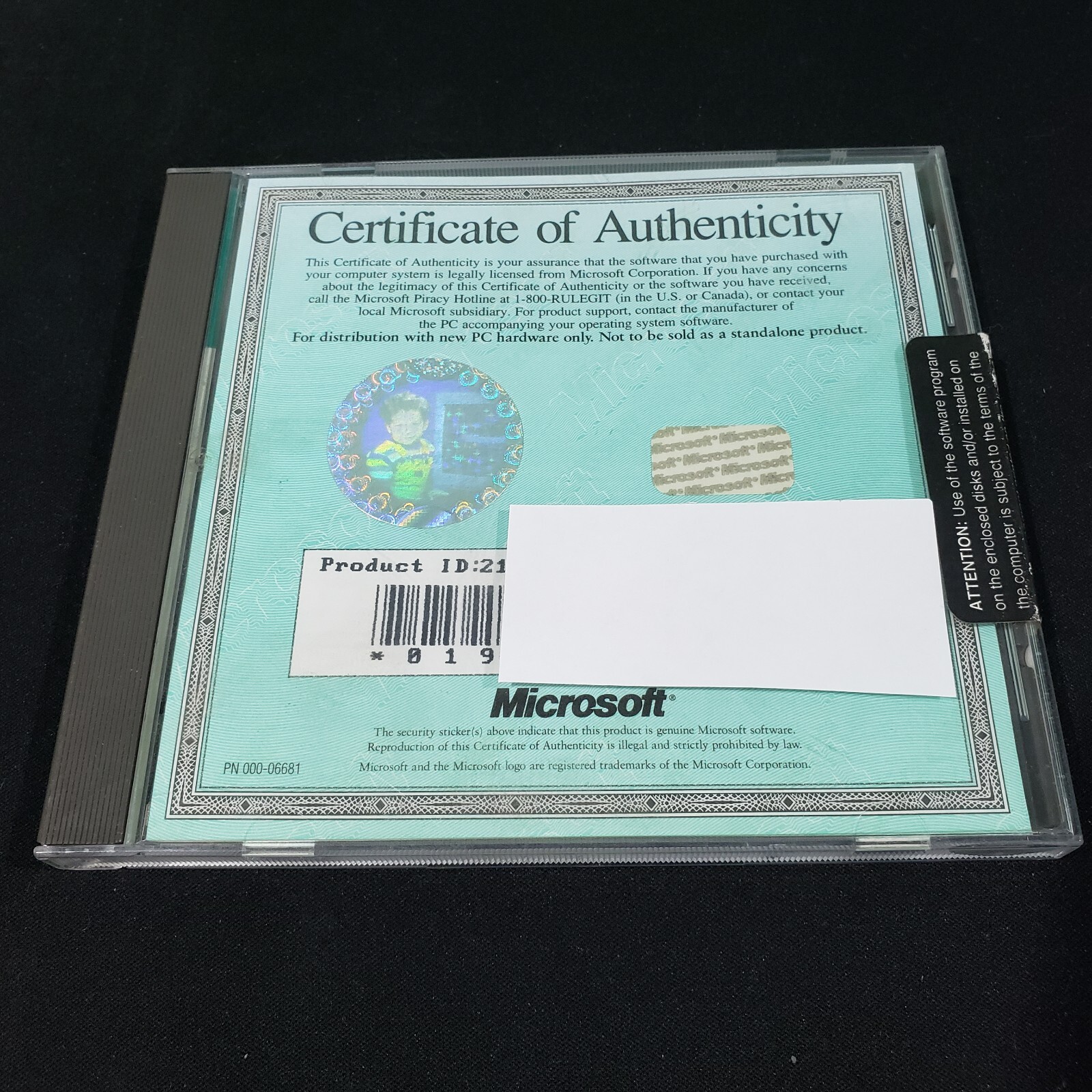 MICROSOFT WORKS 1994 – BRAND NEW & SEALED – (CD ROM) Certificate of Authenticity