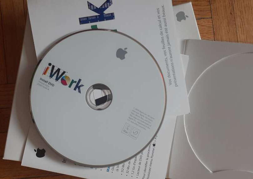 Apple iWork 09 Mac OS X Macbook Pro Air Software DVD Manuals English French
