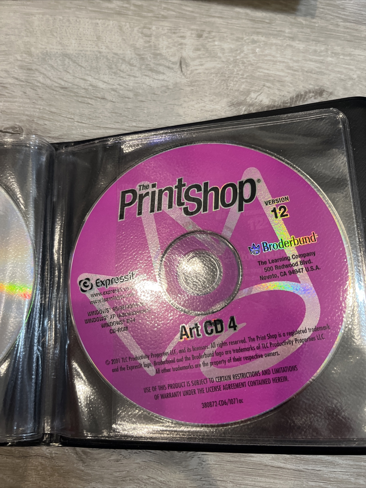 Vintage 2001 Broderbund The Printshop Deluxe Version 12 Disc Set PN: CDBK12A-HDR
