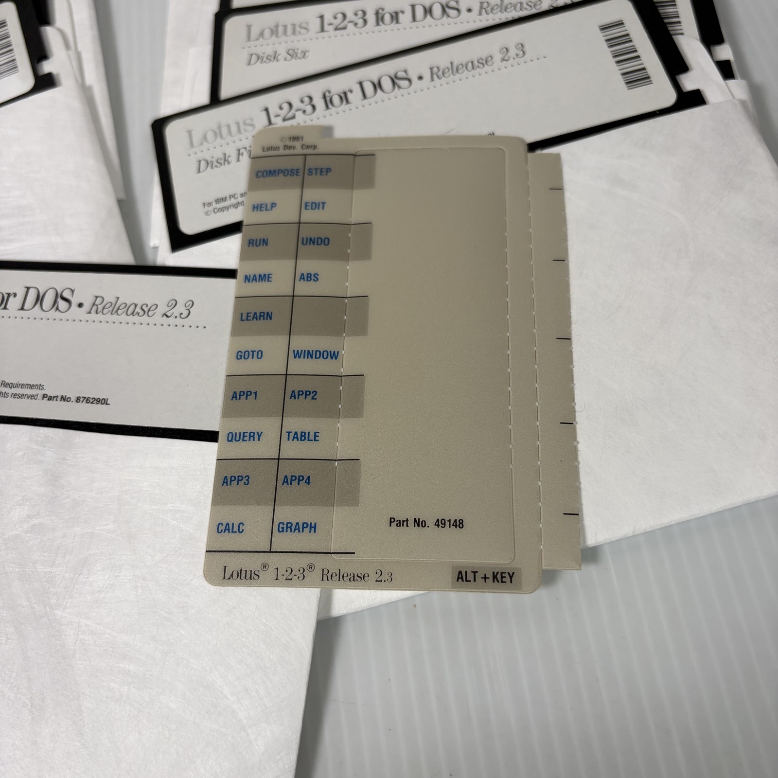 Vintage Lotus 1-2-3 for DOS Release 2.3 Spreadsheet Software
