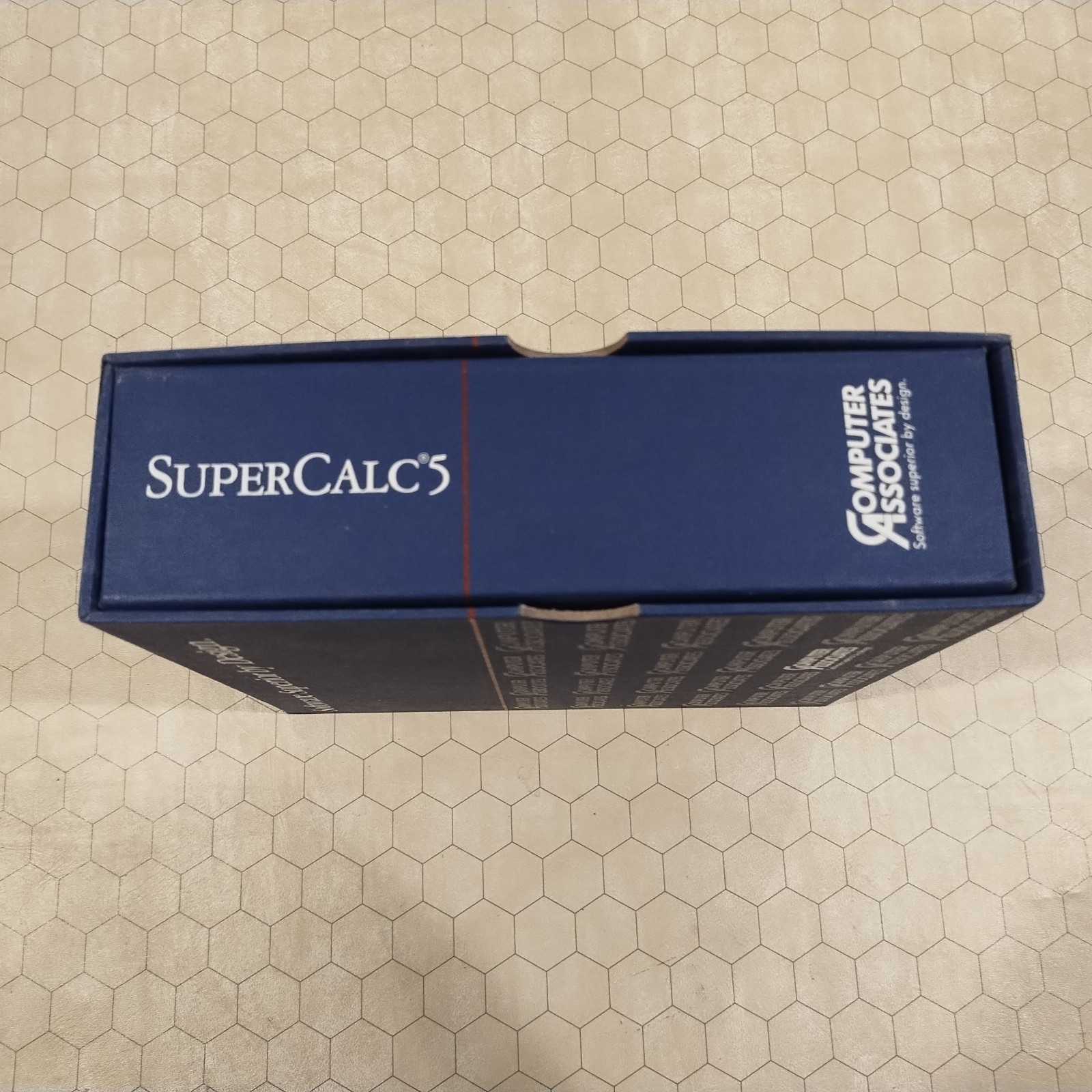 SuperCalc Version 5.0, Computer Associates, 1988, box, guides and 3.5″ disks