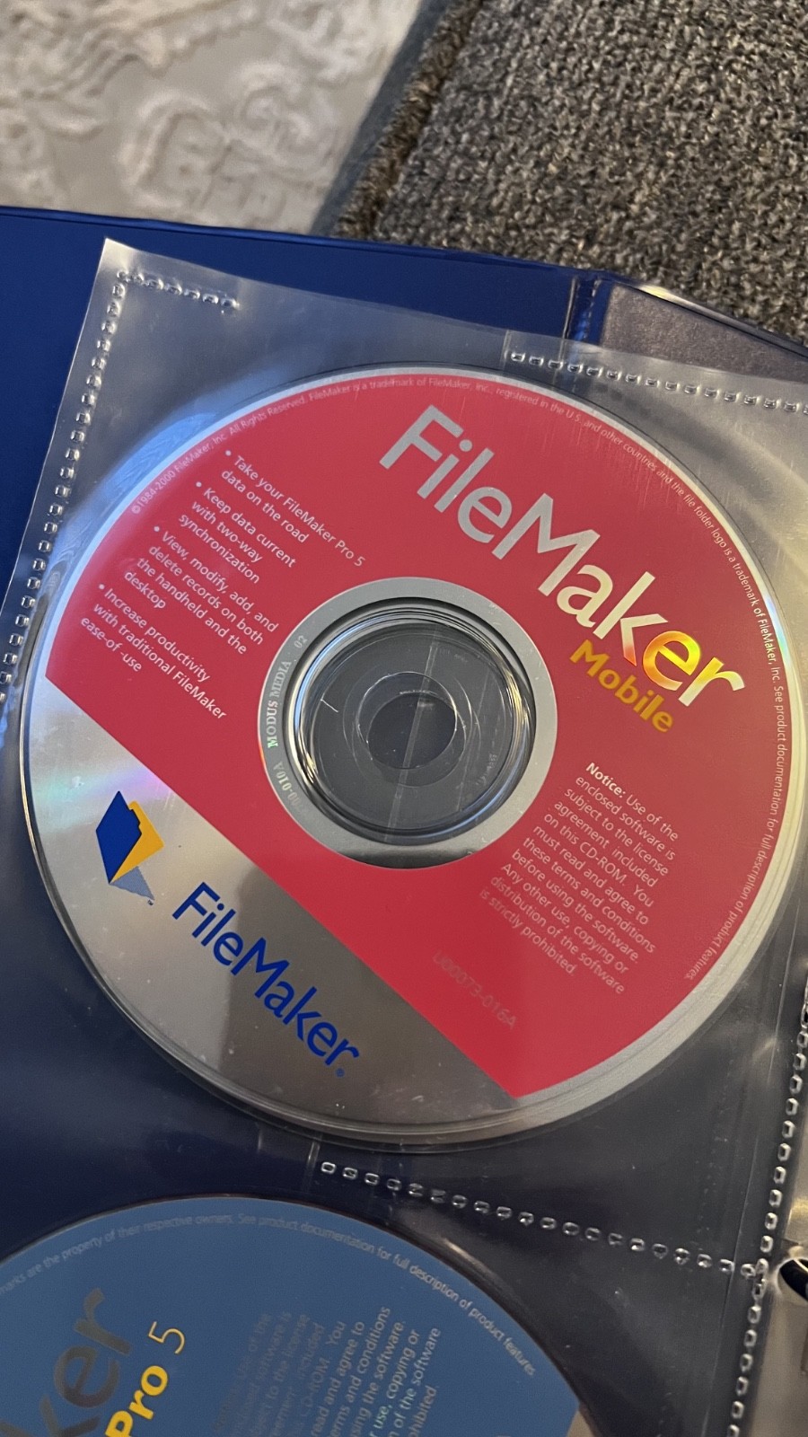 FileMaker Mobile Companion Palm OS V1.0 Windows Mac Vintage 2000