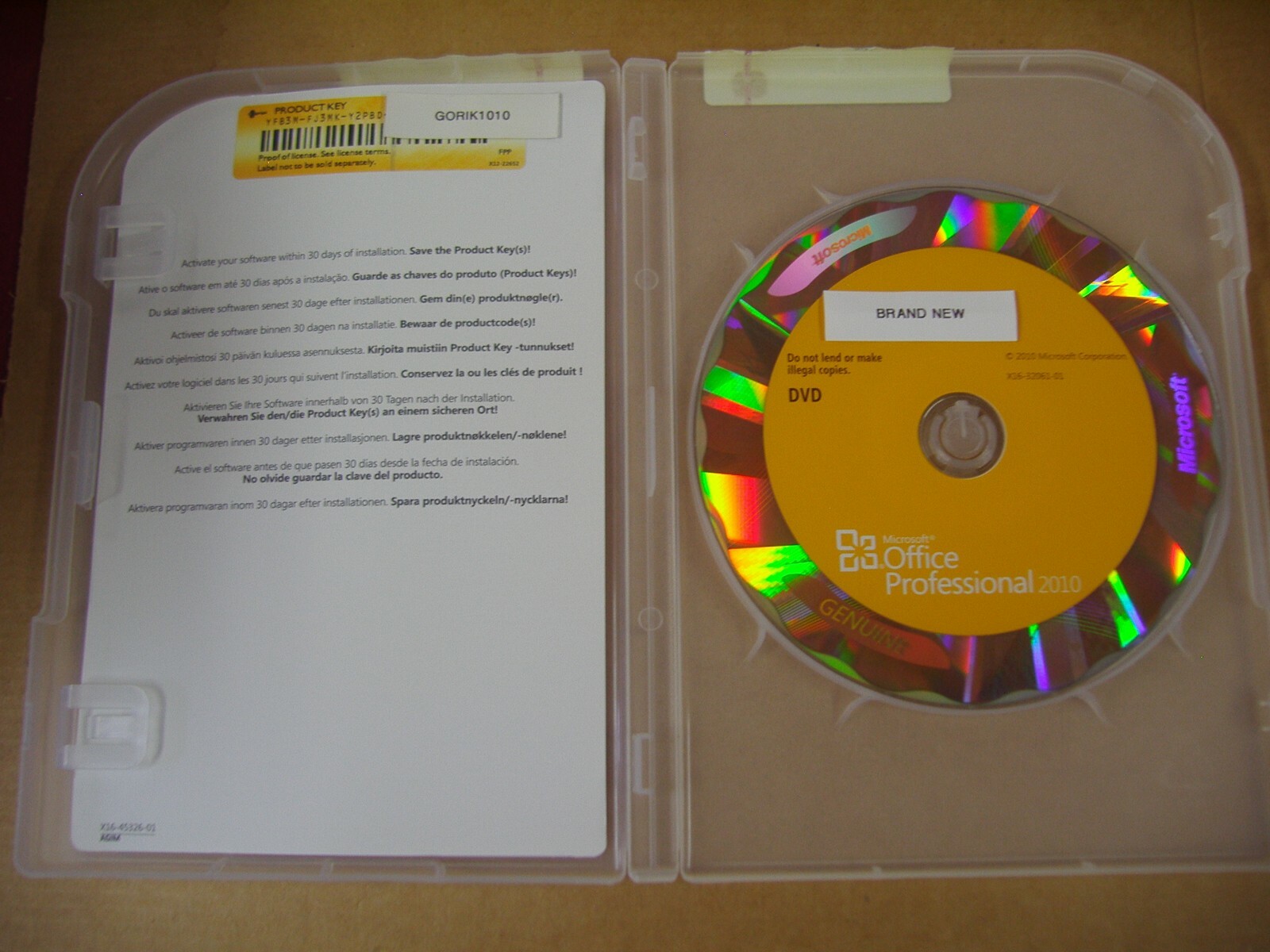 Microsoft Office 2010 Professional Licensed for 2 PCs Full w/DVD MS Pro =NEW=