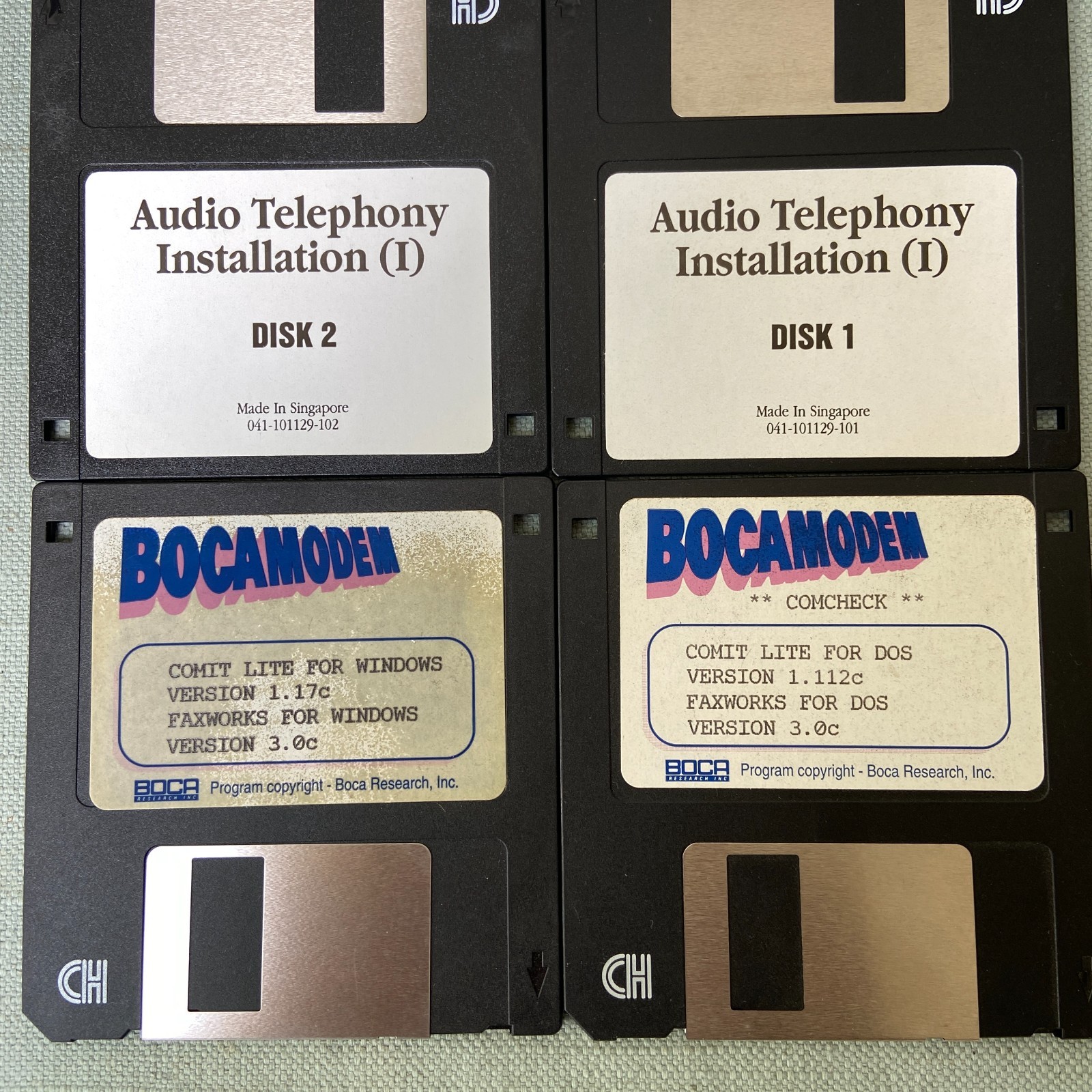 Software Lot 3.5” HP FaxPhone BocaModem Test Drive Internet Office Quicklink Coa