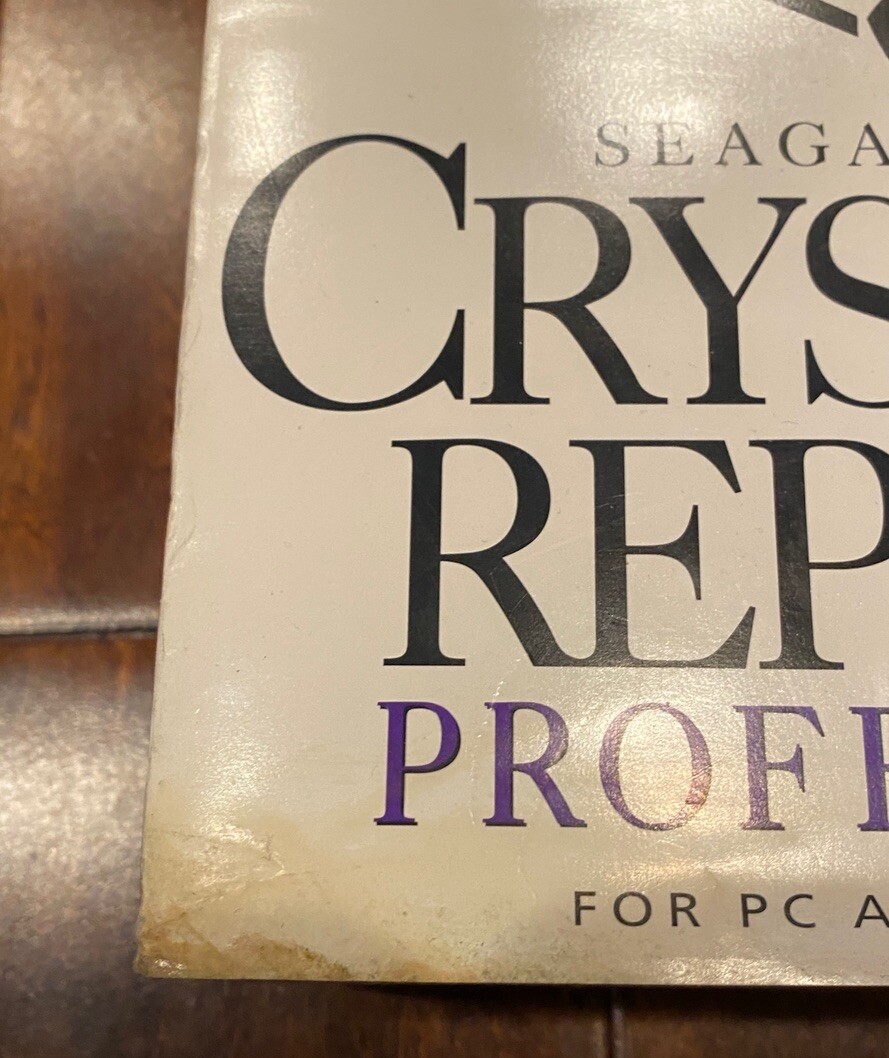 SEAGATE CRYSTAL REPORTS PROFESSIONAL 5.0 PC SQL DATABASES 16Bit 3.5″ DISKS B4509