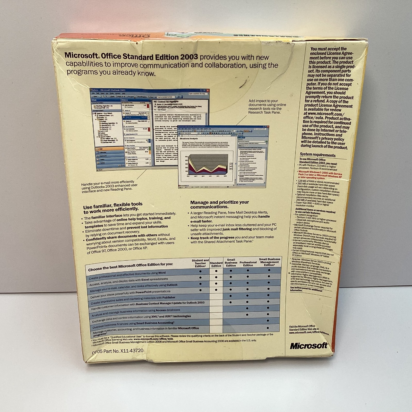Microsoft Office Standard Edition 2003 for Windows 2000/XP – New Factory Sealed