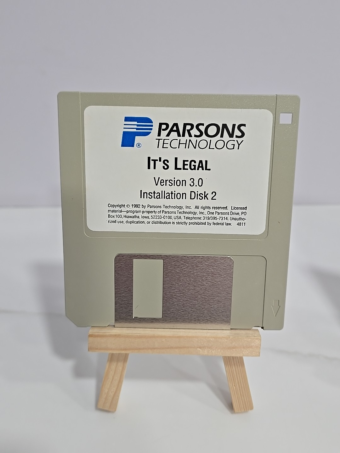 Parsons ® Technology IT’S LEGAL 3.5″ Floppy Disks 1-3 Windows Version 3.0