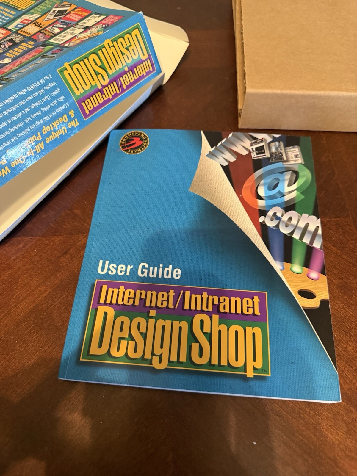 Internet Intranet Design Shop PC Software Big Box Boomerang Vintage CD-ROM
