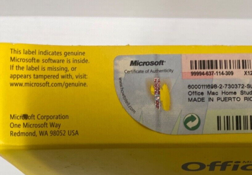 Microsoft Office 2008 Home & Student ED for Mac Part: X13-84395-02 (FC211-2Q854