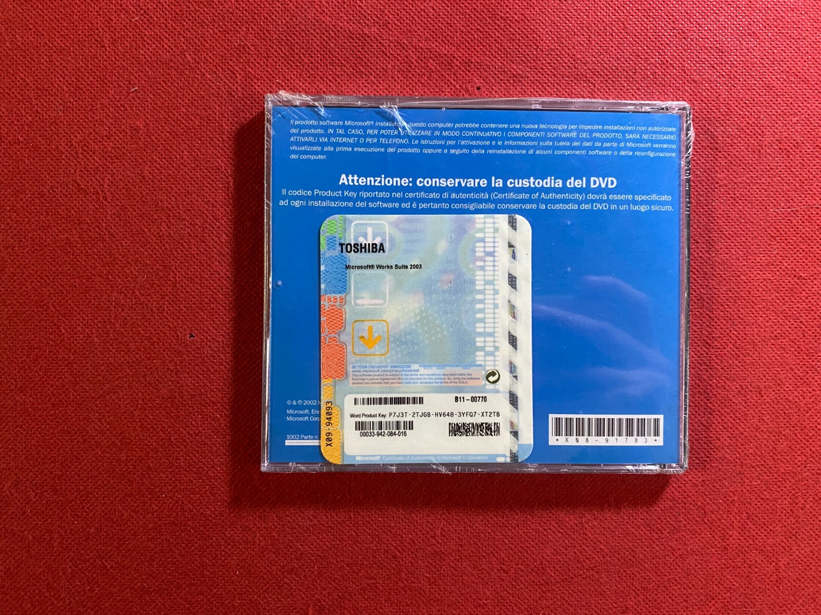 (1 DVD-ROM) MICROSOFT WORKS SUITE 2003 + Certificate of Authenticity NEW/SEALED