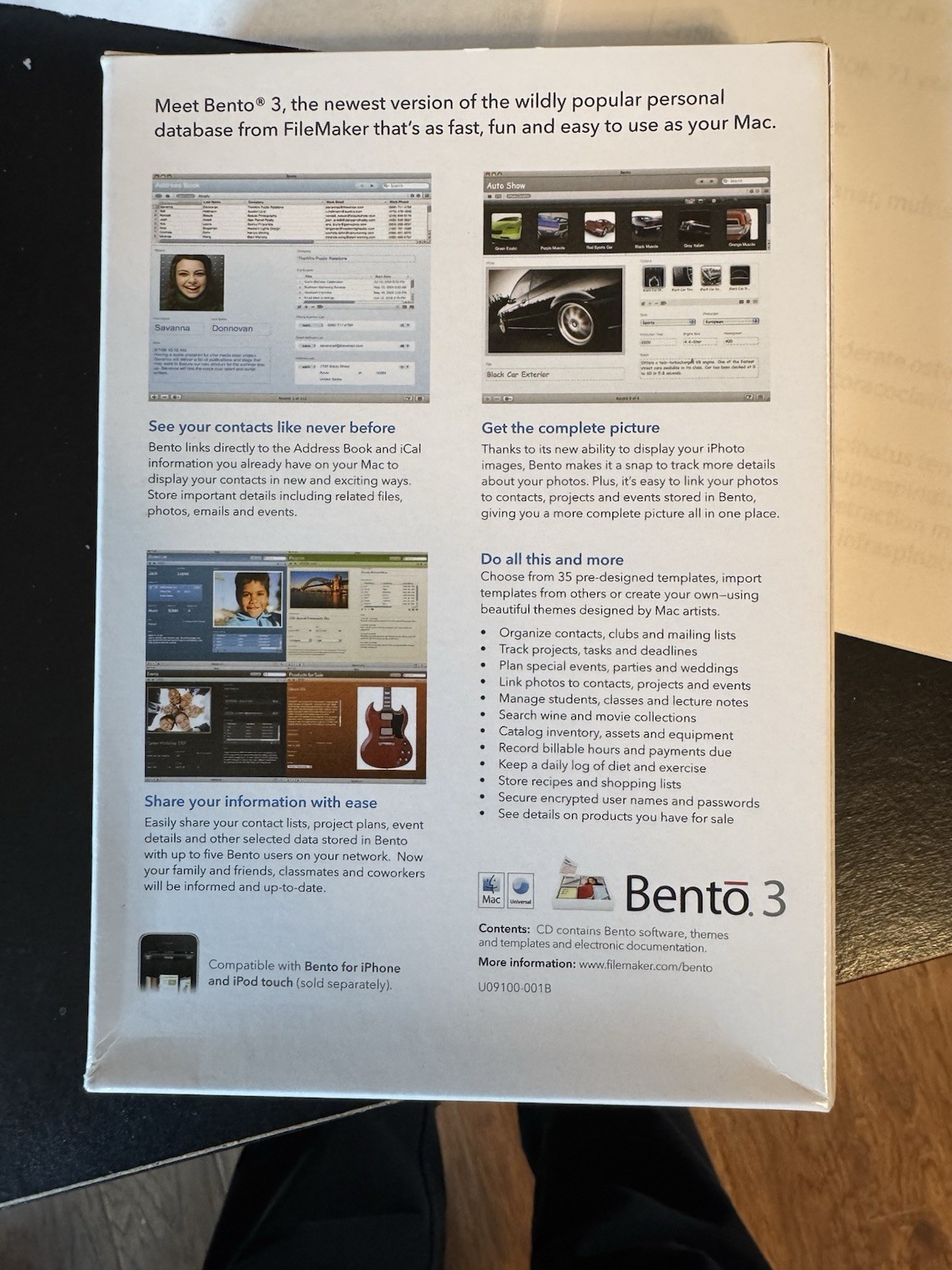Bento 3 FileMaker