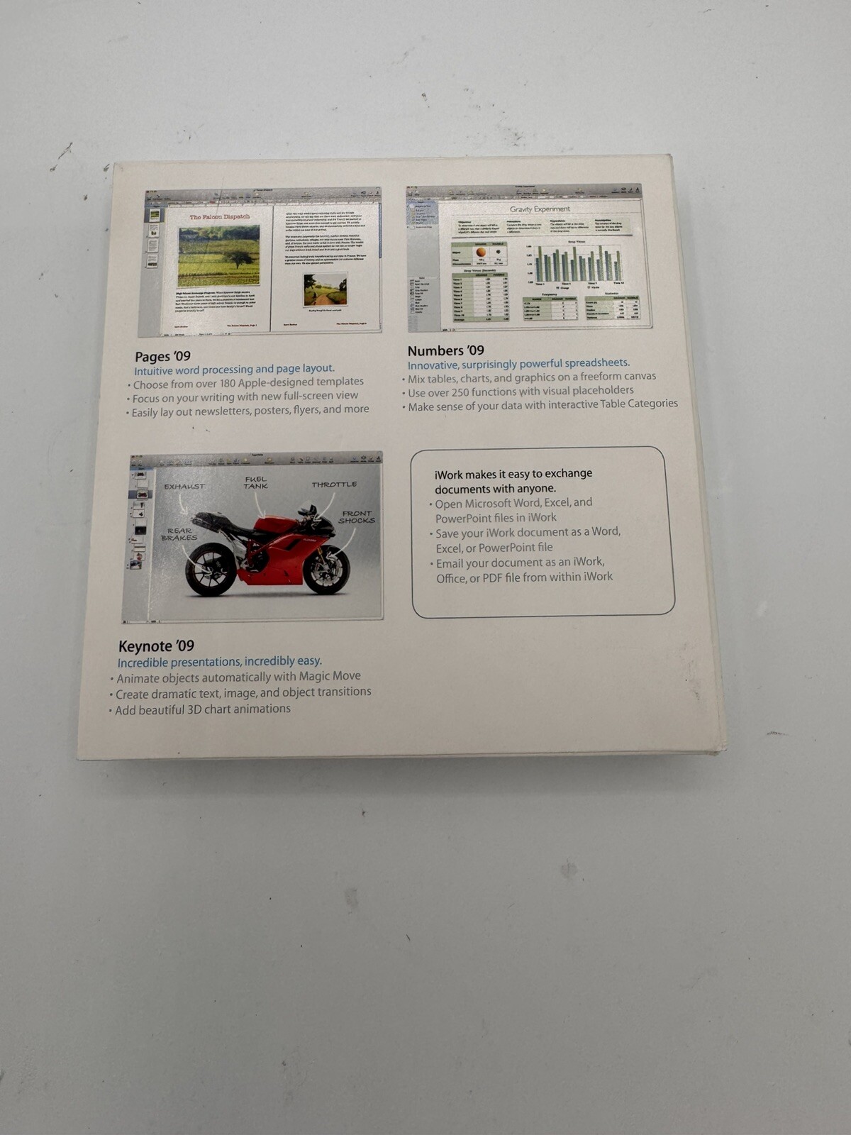 Apple iWork ’09 (Retail) (1 User/s) – Full Version for Dated Mac