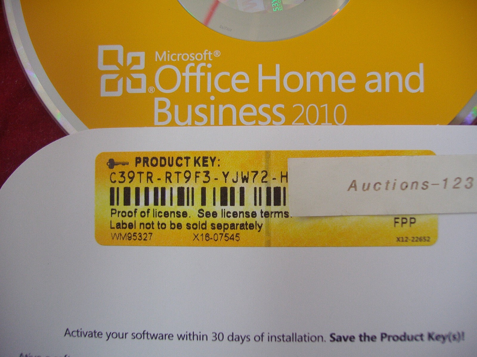 Microsoft Office 2010 Home and Business Full English DVD Version =BRAND NEW=