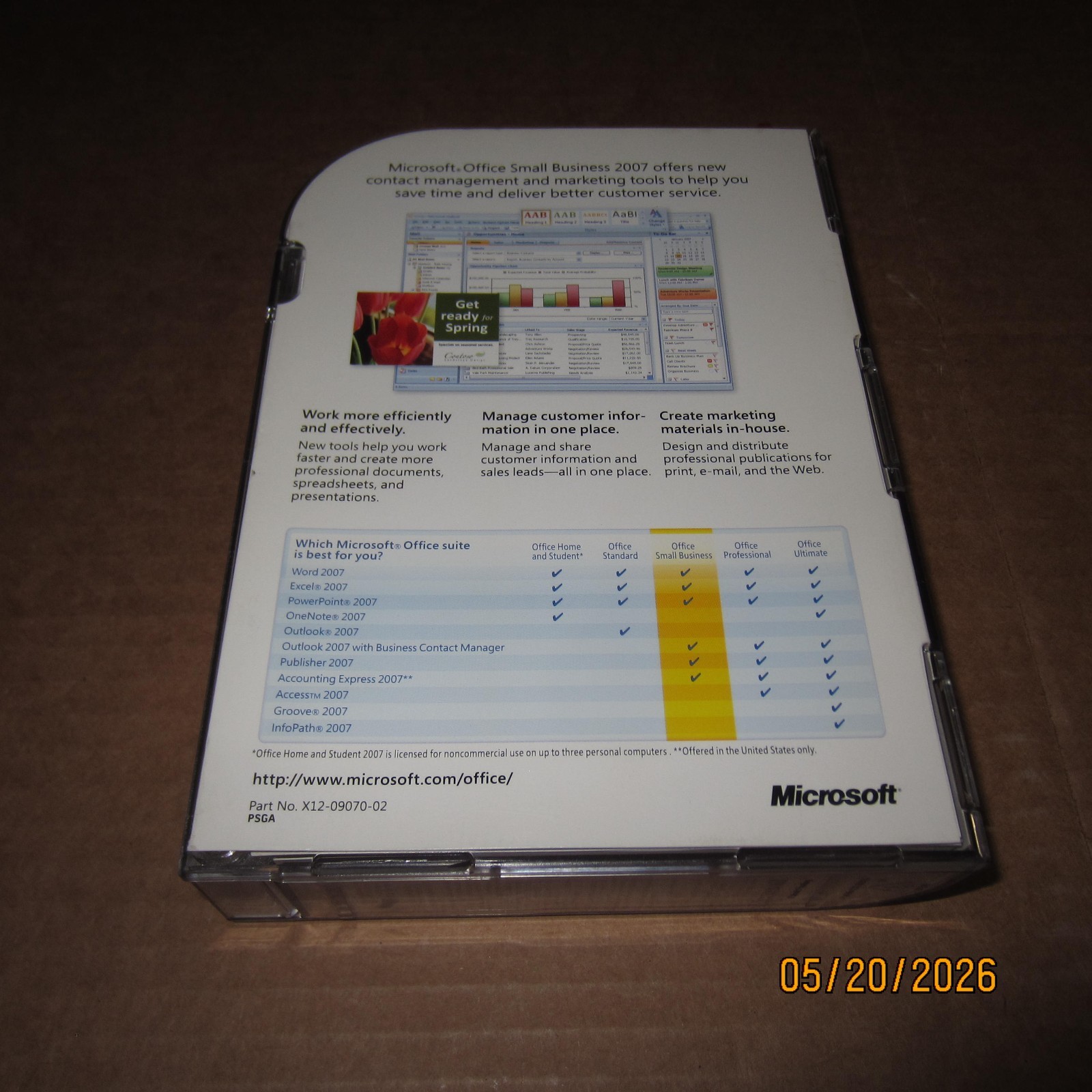 Microsoft Office Small Business 2007 Upgrade w/ Key Word Excel Powerpoint