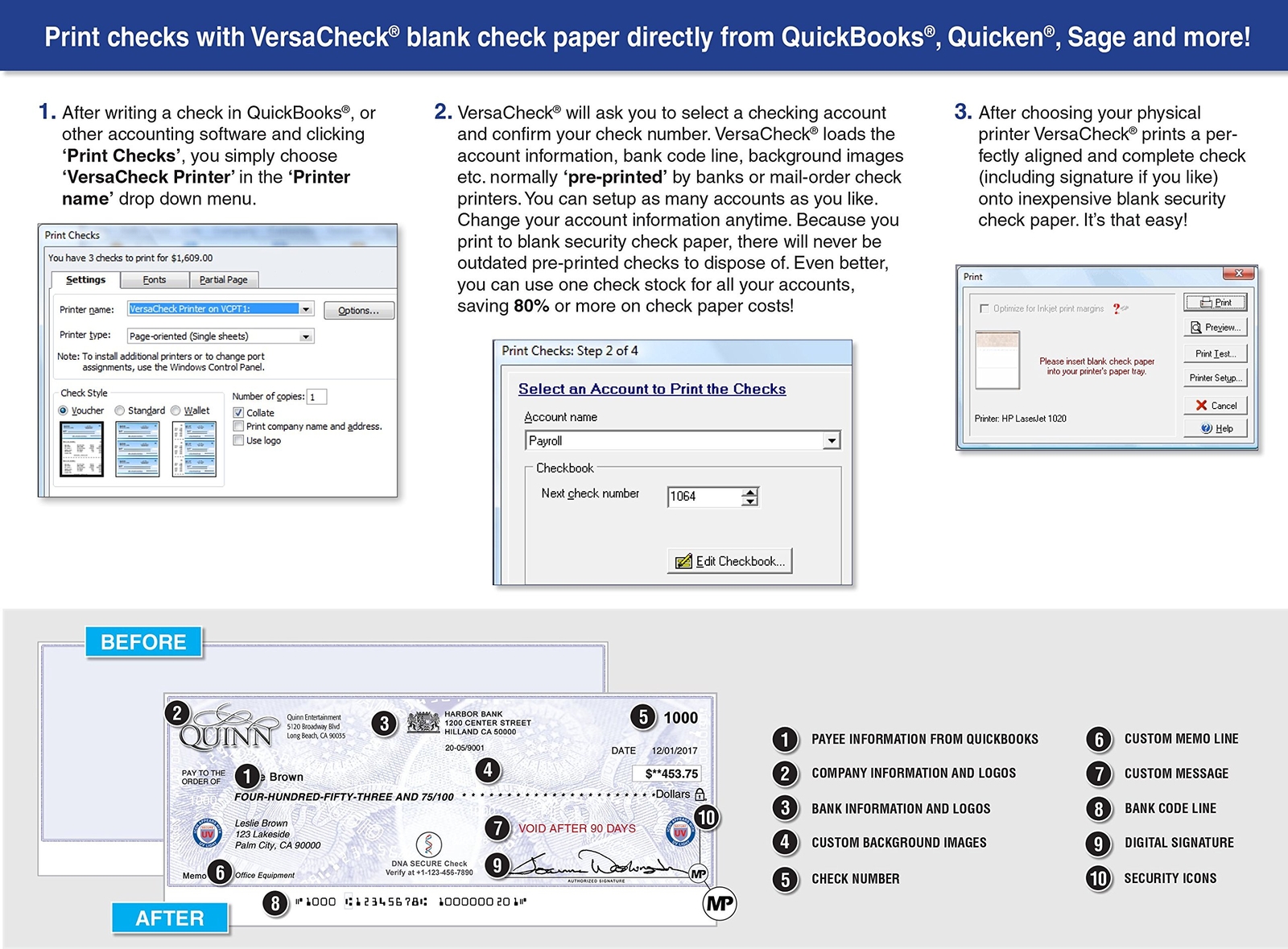 VersaCheck X1 2024 for QuickBooks – Finance and Check Creation Software