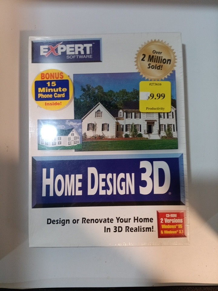 Expert Software Home Design 3D Design Your Dream Home In 3D! PC 1997 New